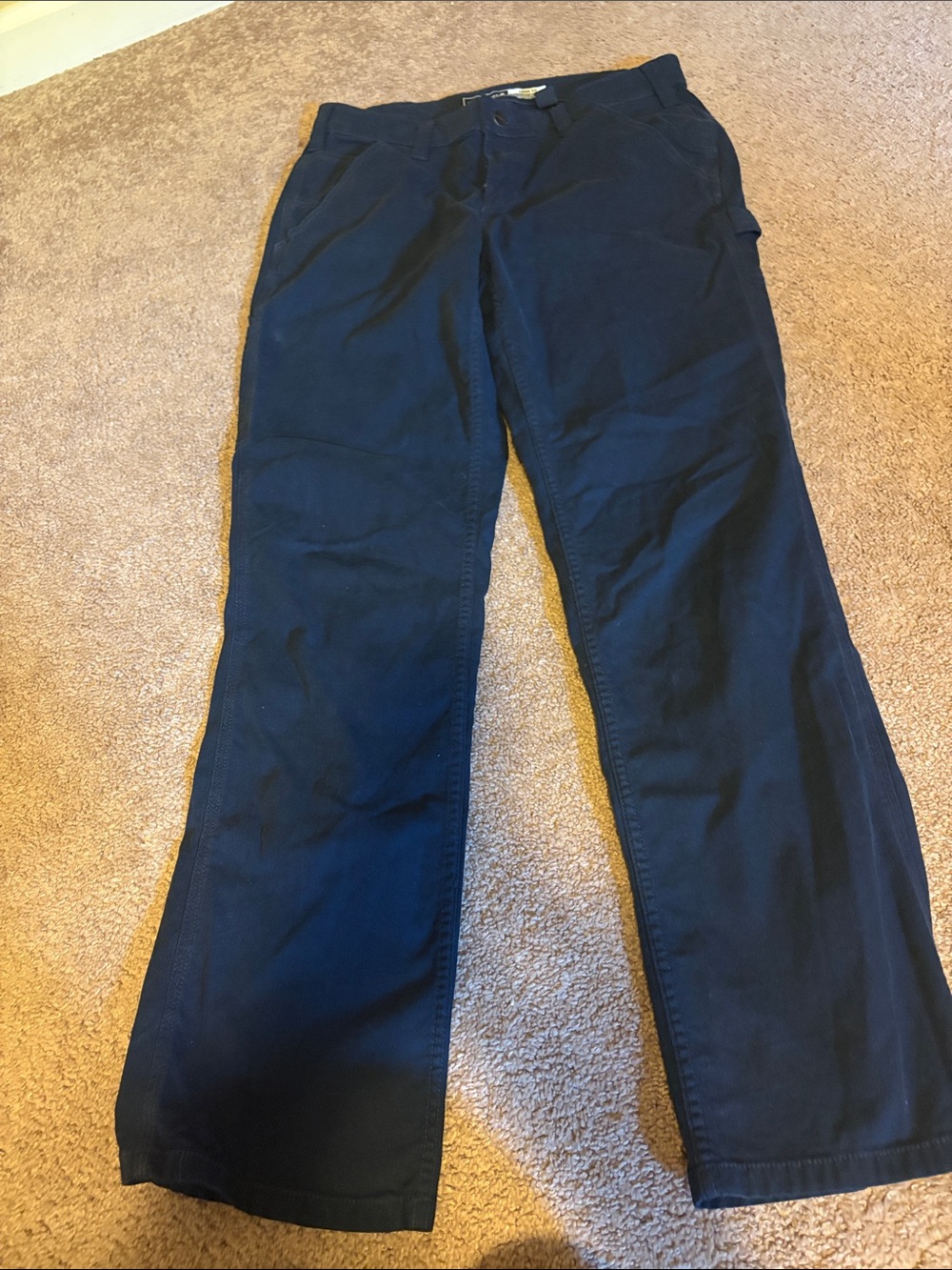 Carhartt Women’s Navy Blue Straight-Leg Twill Pants